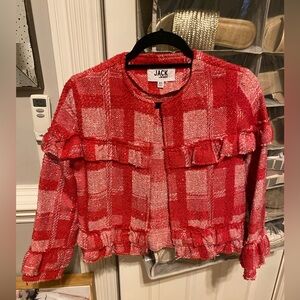 Jack by BB Dakota pink tweed jacket.